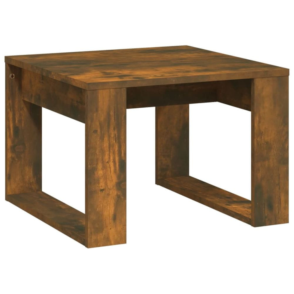 Vidaxl Príručný stolík dymový dub 50x50x35 cm spracované drevo